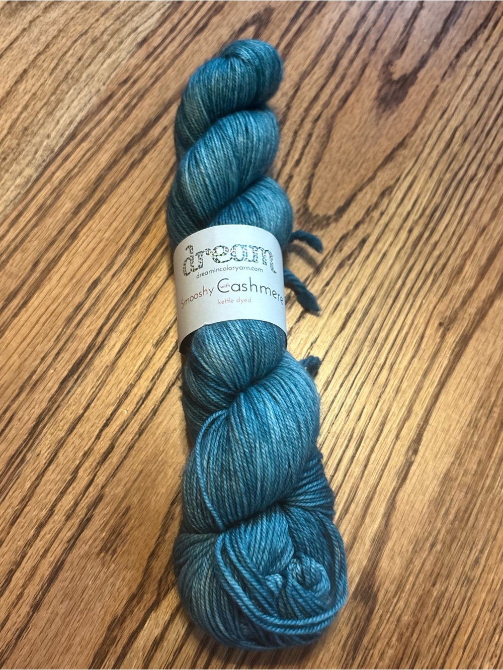 Dream in Color Smooshy Cashmere Yarn Bermuda Teal Fingering Tonal Knitting NWT